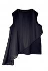 ASYMMETRIC LAYERED TOP [BLACK]