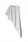 ASYMMETRIC FLARED T-SHIRT [WHITE]