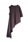ASYMMETRIC FLARED T-SHIRT [DARK GREY]