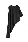 ASYMMETRIC FLARED T-SHIRT [BLACK]