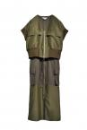 ORGANZA JACKET��COAT DRESS SET [KHAKI GREEN]