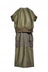 ORGANZA JACKET��COAT DRESS SET [KHAKI GREEN]