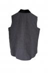 DETACHABLE COLLAR SLEEVELESS SHIRT [BLACKBLACK]