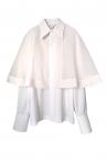 DOUBLE LAYER CAPE SHIRT[WHITE]
