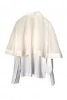 DOUBLE LAYER CAPE SHIRT[WHITE]