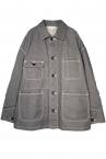 TULLE LAYERED DENIM COVERALL JACKET [GREY]