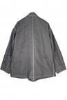 TULLE LAYERED DENIM COVERALL JACKET [GREY]