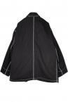 TULLE LAYERED DENIM COVERALL JACKET [BLACK]