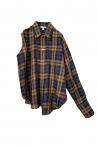 DETACHABLE DENIM CHECK SHIRT [BLACK MULTI]