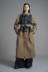 HYBRID DENIM BALMACAAN COAT [KHAKI & INDIGO DENIM]
