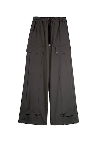 DRAWSTRING CARGO PANTS [KHAKI GREEN]