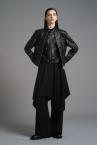 SCARF HEM SKIRT & PANTS SET [BLACK]