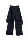 SCARF HEM SKIRT & PANTS SET [BLACK]