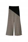 GLEN CHECK WIDE LEG PANTS [MULTIBLACK]