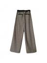 GLEN CHECK WIDE LEG PANTS [MULTIBLACK]