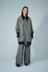 GLEN CHECK WIDE LEG PANTS [MULTIBLACK]