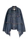 CROPPED DENIM & PEPLUM VEST SET[INDIGO & BLACK]