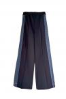 DENIM DRAWSTRING PANTS [BLACK & DARK INDIGO]