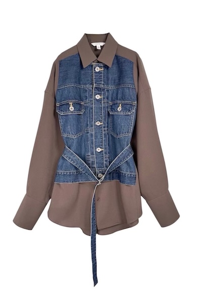 HYBRID DENIM SHIRT+BELT[KHAKI GREEN]