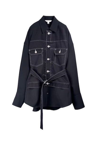 HYBRID DENIM SHIRT+BELT[BLACK]