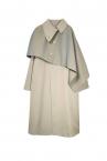 COLLARLESS LONG COATCAPE SET[KHAKI GREEN]