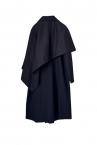 COLLARLESS LONG COATCAPE SET[BLACK]