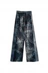 CHAIN PRINT DRAWSTRING PANT [DARK INDIGO]