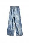 CHAIN PRINT DRAWSTRING PANT [LIGHT INDIGO]