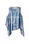 CHAIN PRINT TOP & SWEAT SET[TAUPE & LIGHT INDIGO]