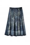 BACK PEPLUM DENIM SKIRT [INDIGO]