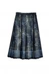 BACK PEPLUM DENIM SKIRT [INDIGO]