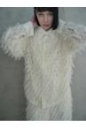 FRINGE JACQUARD SHIRT [WHITE]