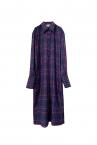 DATACHABLE BIB CHECK SHIRT DRESS [BLUEMULTI]