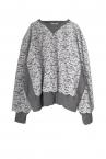 LACE LAYERED SWEAT SHIRT[L.GREYWHITE]