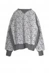 LACE LAYERED SWEAT SHIRT[L.GREYWHITE]