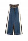 HYBRID DENIM VELOUR PANTS[KHAKIINDIGO]