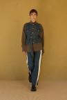 HYBRID DENIM VELOUR PANTS[KHAKIINDIGO]