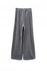 HYBRID DENIM VELOUR PANTS[GREYGREY]