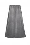 HYBRID DENIM VELOUR SKIRT[GREYGREY]