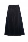 HYBRID DENIM VELOUR SKIRT[BLACKBLACK]