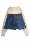 HYBRID DENIM KNIT SWEATER [BEIGEINDIGO]