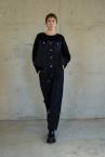 HYBRID DENIM KNIT SWEATER [BLACKBLACK]