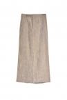 CORDUROY ZIP UP SKIRT [BEIGEBLUE]