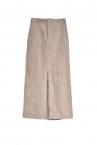 CORDUROY ZIP UP SKIRT [BEIGEBLUE]