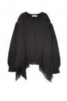 HYBRID TULLE KNIT SWEATER [BLACK]