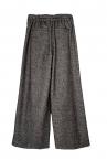 BELTED FRONT SLIT WIDE LEG PANTS [BLACK]