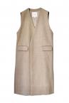 LONG TAILORING GILET AND JACKET SET [BEIGE]