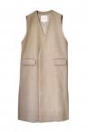 LONG TAILORING GILET AND JACKET SET [BEIGE]