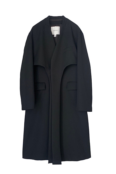 LONG TAILORING GILET AND JACKET SET [BLACK]
