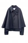 DOUBLE LAYER SHORT COAT [BLACK]
